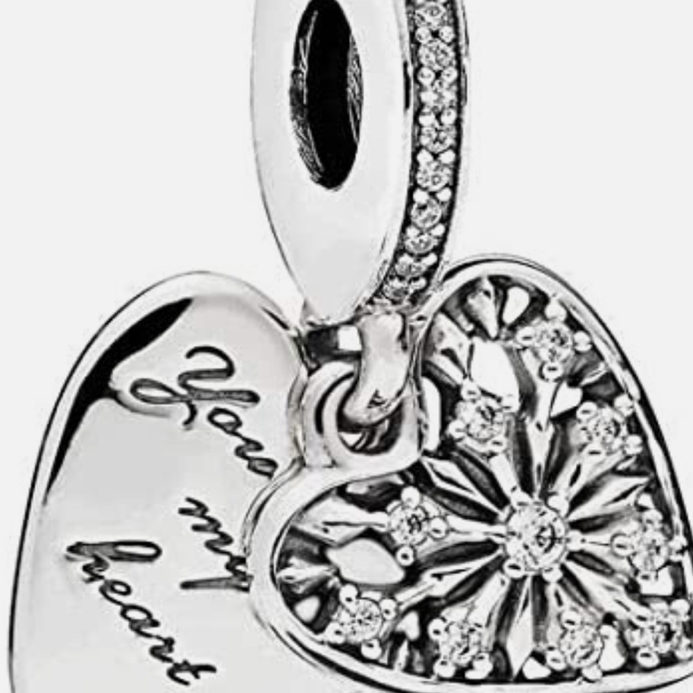 Authentic Pandora Silver Bracelet with Heart Charm